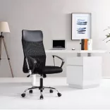 Ergonomic Office Chair with High Backrest - Black