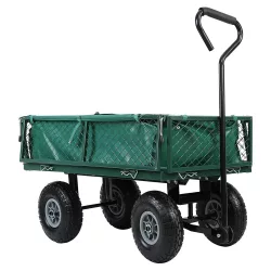 Metal Garden Hand Cart with 300 kg Load Capacity