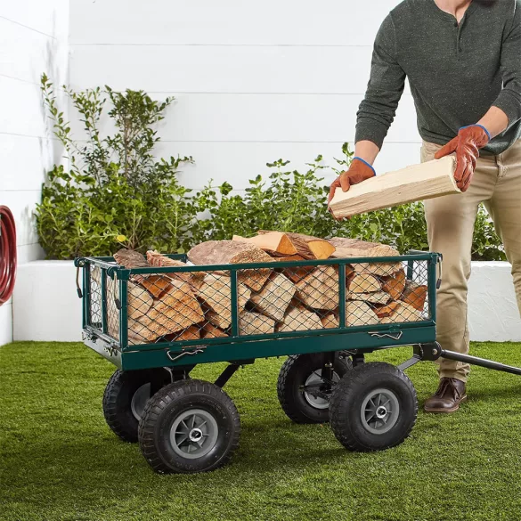 Metal Garden Hand Cart with 300 kg Load Capacity