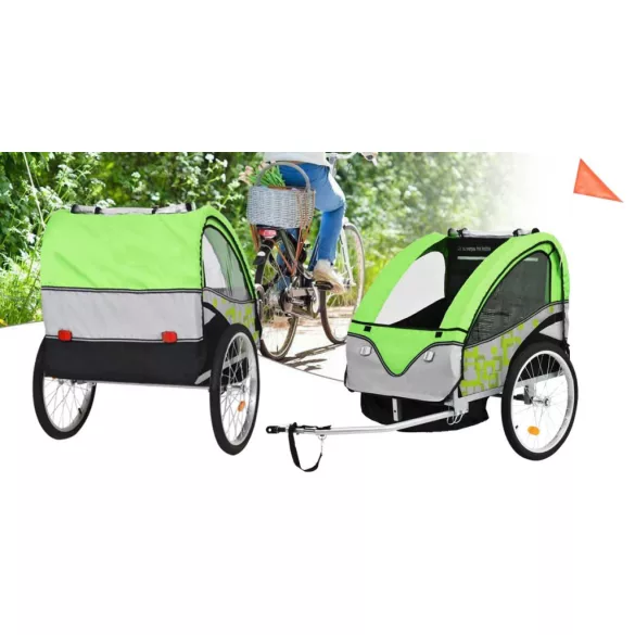 Bicycle Trailer for Kids, 30 kg Load Capacity