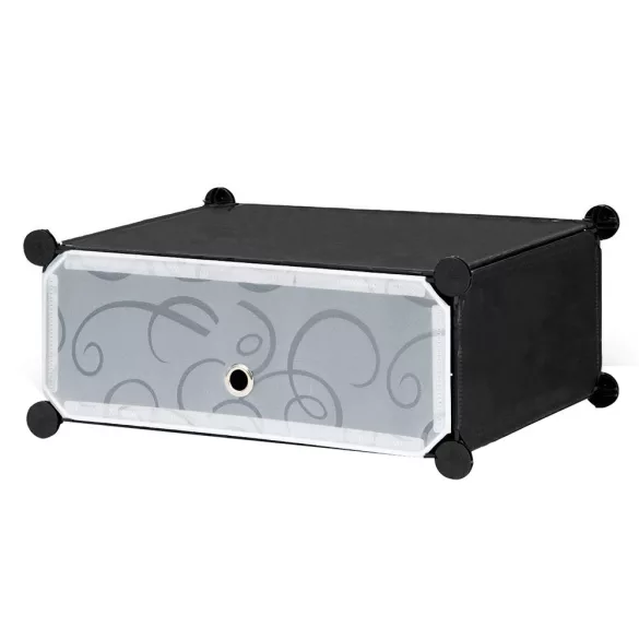 Plastic Modular Shoe Storage Cabinet, Available in Multiple Colors - Black