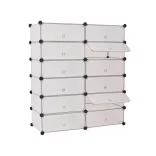 Plastic Modular Shoe Storage Cabinet, Available in Multiple Colors - White