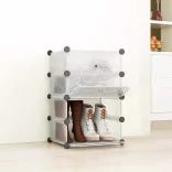 Plastic Modular Shoe Storage Cabinet, Available in Multiple Colors - White