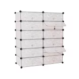 Plastic Modular Shoe Storage Cabinet, Available in Multiple Colors - White