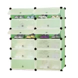 Plastic Modular Shoe Storage Cabinet, Green