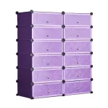 Plastic Modular Shoe Storage Cabinet, Available in Multiple Colors - Purple