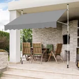 Roll-up Sunshade, Grey, 250x120 cm