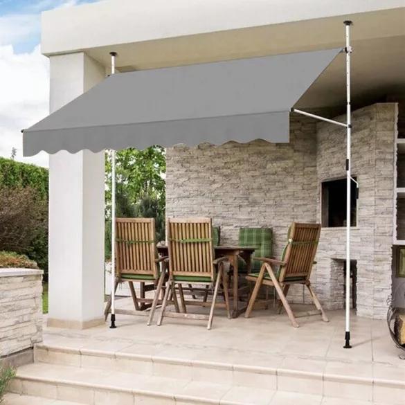 Roll-up Sunshade, Grey, 250x120 cm