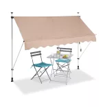 Roll-up sunshade in various sizes and colors - beige, 200x120cm