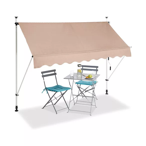 Roll-up sunshade in various sizes and colors - beige, 200x120cm