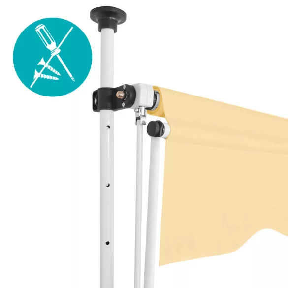 Roll-up sunshade in various sizes and colors - beige, 250x120cm