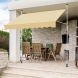 Roll-up sunshade in various sizes and colors - beige, 250x120cm