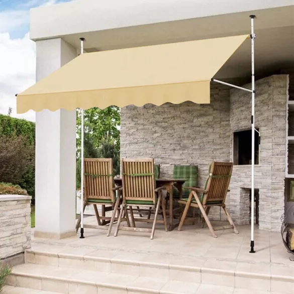 Roll-up sunshade in various sizes and colors - beige, 250x120cm