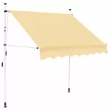 Retractable awning in various sizes and colors - beige, 300x120cm