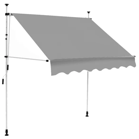 Roll-up Sunshade, Grey, 200x120 cm