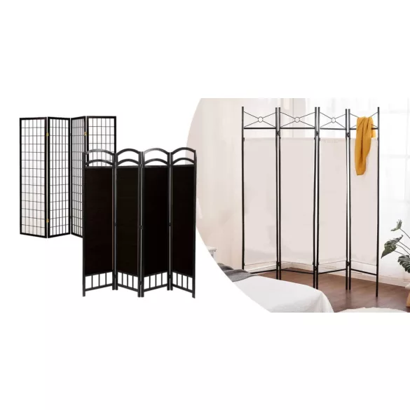 4-Panel Room Divider Screen - Japanese Style
