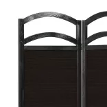4-panel room divider screen - dark brown