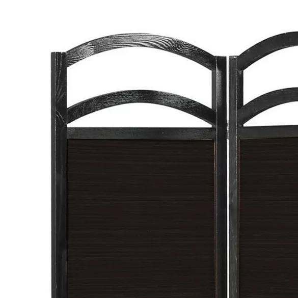 4-panel room divider screen - dark brown