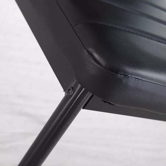 4-piece dining chair set, black