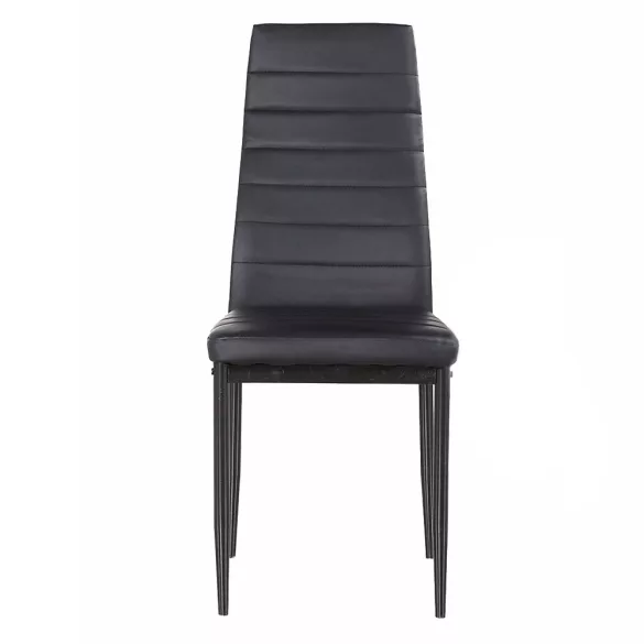 4-piece dining chair set, black