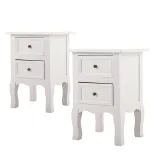 2-piece nightstand set, white