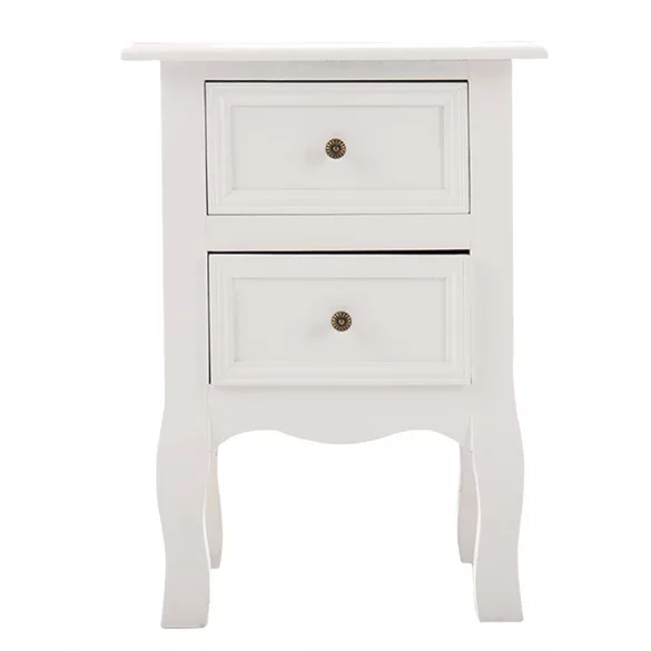 2-piece nightstand set, white