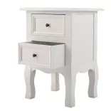 2-piece nightstand set, white