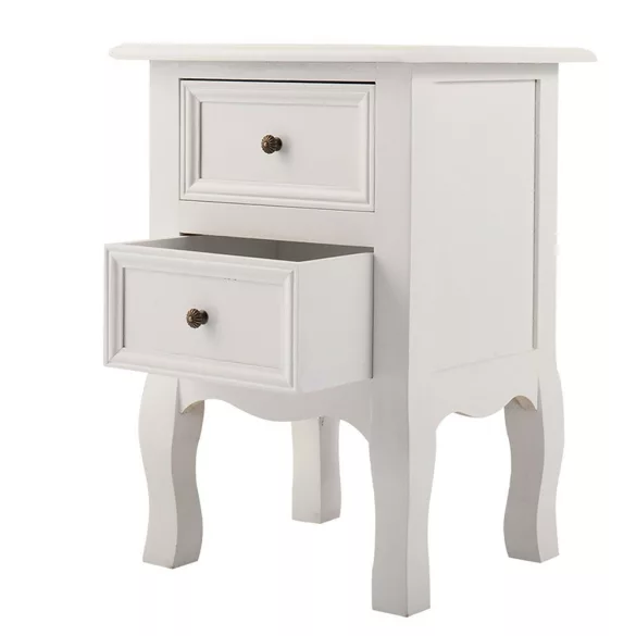 2-piece nightstand set, white
