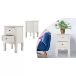 2-piece nightstand set, white