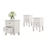 2-piece nightstand set, white