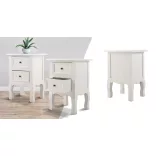 2-piece nightstand set, white