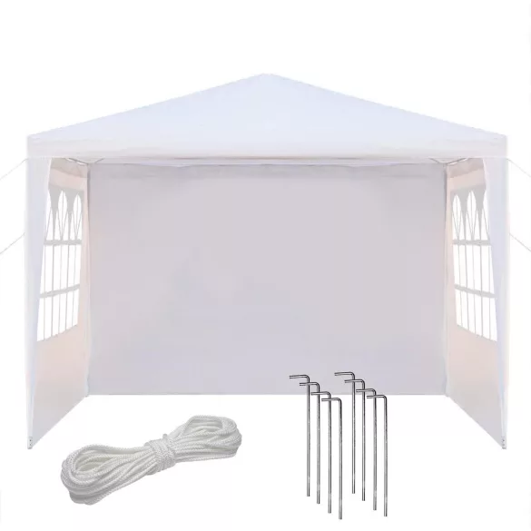 Party tent in white, available in 3 sizes - 3x3 meters