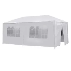 Party tent in white, available in 3 sizes - 3x6 meters