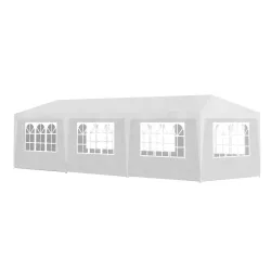 Party tent in white, available in 3 sizes - 3x9 meters