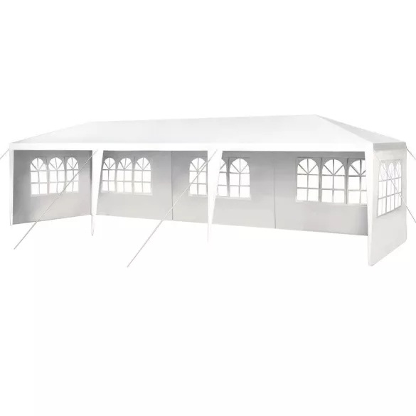 Party tent in white, available in 3 sizes - 3x9 meters