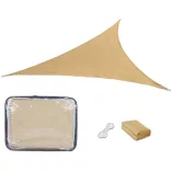 Square Sun Shade Sail, 3.6 meters, multiple types - triangular, polyethylene, beige