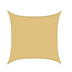   Square Sun Shade Sail, 3.6 meters, multiple types - rectangular, polyethylene, beige