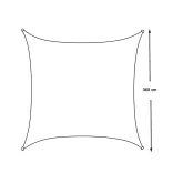 Square Sun Shade Sail, 3.6 meters, multiple types - rectangular, polyethylene, beige