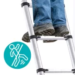 Telescopic Aluminum Ladder in 3 Sizes - 4.1 Meters