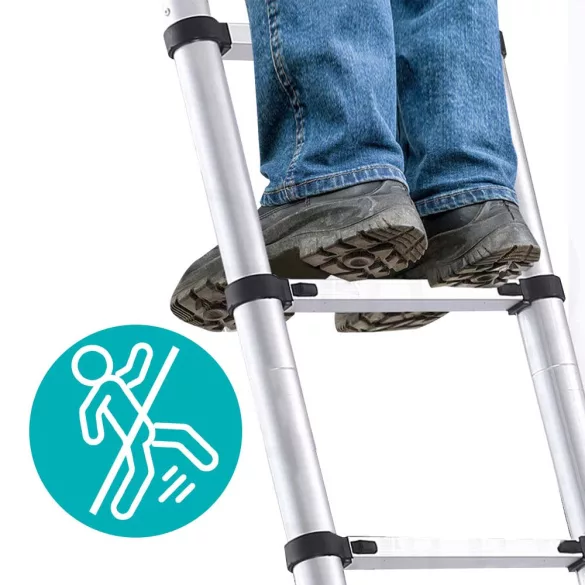 Telescopic Aluminum Ladder in 3 Sizes - 4.1 Meters