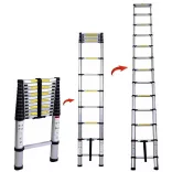 Telescopic Aluminum Ladder in 3 Sizes - 4.1 Meters