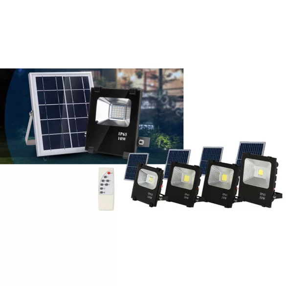 Solar Panel LED Floodlight, 4 Types - 20 W
