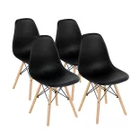 4 modern dining chairs, available in 4 colors - black