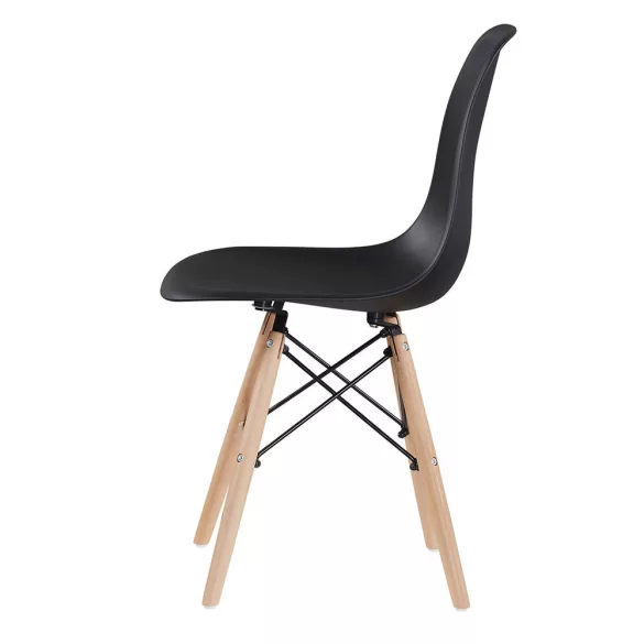 4 modern dining chairs, available in 4 colors - black