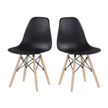 4 modern dining chairs, available in 4 colors - black