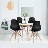 4 modern dining chairs, available in 4 colors - black