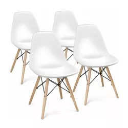 4 modern dining chairs, available in 4 colors - white