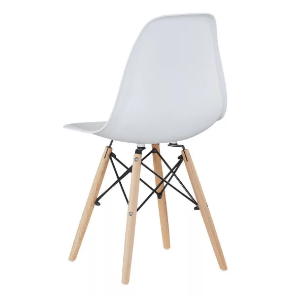 4 modern dining chairs, available in 4 colors - white