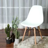 4 modern dining chairs, available in 4 colors - white