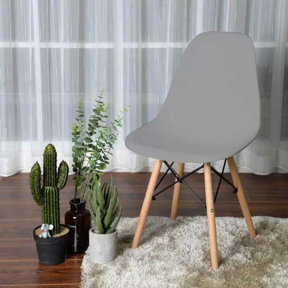 4 modern dining chairs, available in 4 colors - gray